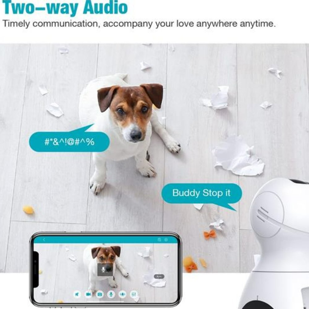 🐶Pet Camera1080P Pet Cam,360° Two Way Audio Camera Bundle With the Alexa Smart - Picture 2 of 6